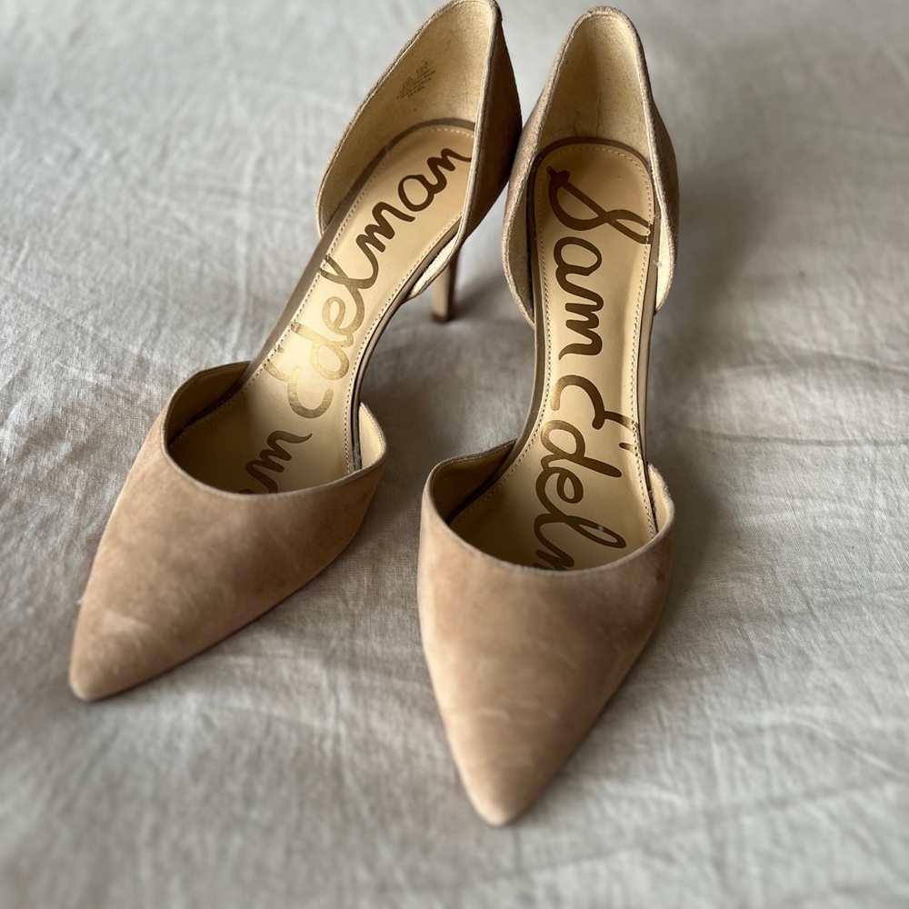 Sam Edelman Beige Nude Pointed Toe Heels